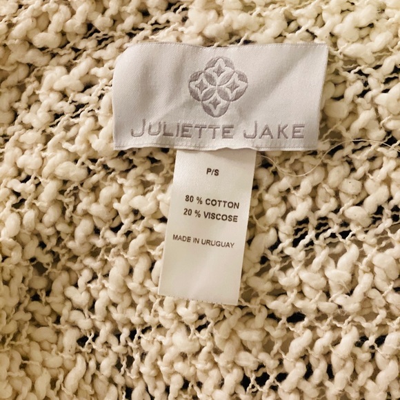 Juliette Jake Open Crochet in Cream Cardigan in Size Small - Picture 5 of 5